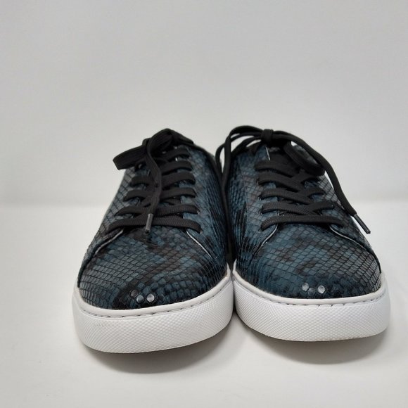 Women's Kenneth Cole New York Kam Snakeskin Embossed Ocean Sneakers-S 9 - Picture 4 of 11